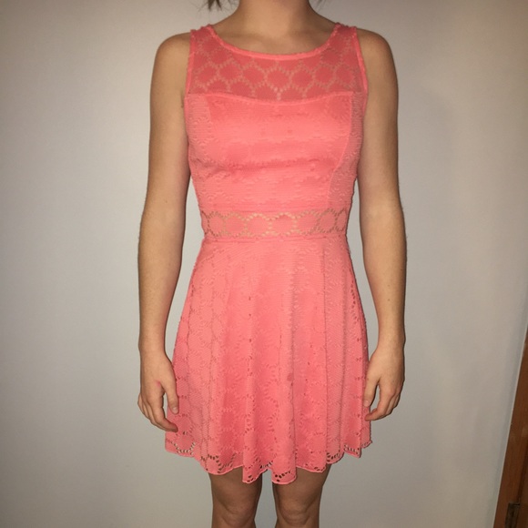 juniors coral dress